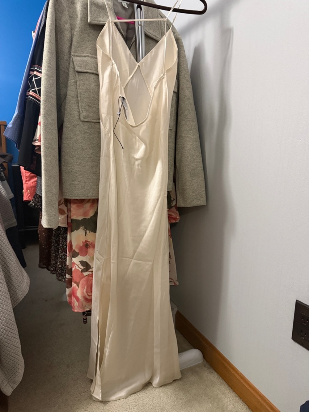 IRO Ivory Silk Slip Dress - Picture 4 of 6